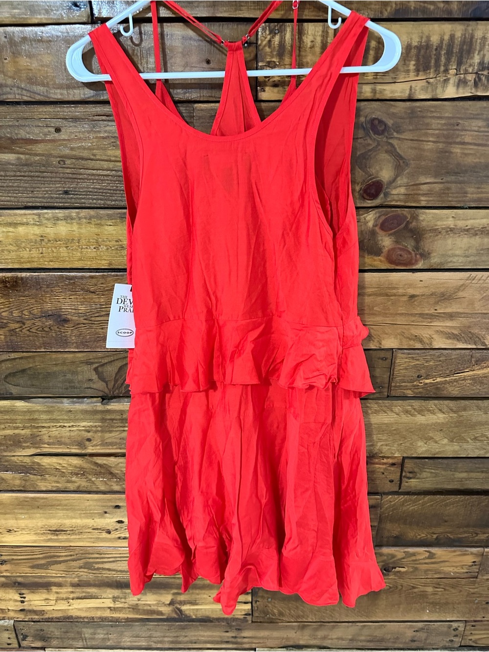 Prada Red Ruffled Tank Mini Dress - Picture 8 of 8